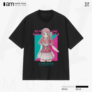 Áo thun Unisex Zombie Land Saga Sakura Minamoto Digital Art Oversized 100% Cotton ngắn tay giá ưu đãi 220k
