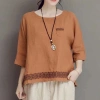 Áo Thun Vải Lanh Cotton Ba Phần Tay Rời M-4XL 2.023 - Retro Mùa Hè Dân Tộc, Kích Thước Lớn, Giá Ưu Đãi 208.440₫ 4