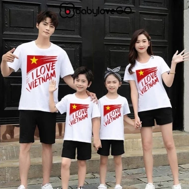 Áo thun Việt Nam BabyloveGO cotton mềm mịn, cổ tròn basic, thoáng mát - Giá 109.000₫