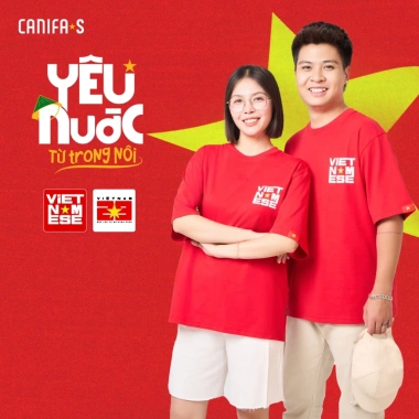 Áo thun Việt Nam cao cấp CANIFA S unisex người lớn – Quốc khánh 2/9 GG, giá chỉ 269.000₫