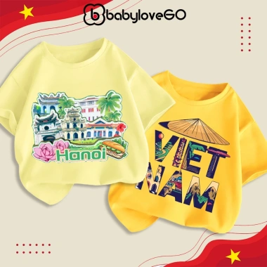 Áo thun Việt Nam Quốc Khánh 2-9 BabyloveGO cotton mềm mịn, thoáng mát bé 1‑10 tuổi – 89.000₫ 6