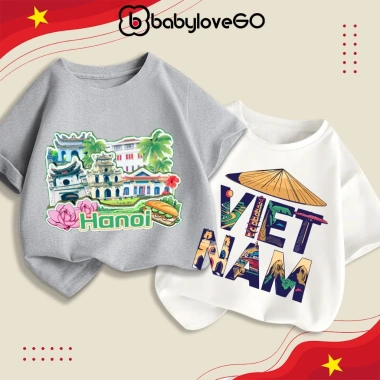 Áo thun Việt Nam Quốc Khánh 2-9 BabyloveGO cotton mềm mịn, thoáng mát bé 1‑10 tuổi – 89.000₫ 9