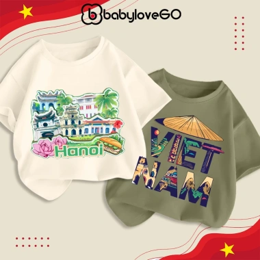 Áo thun Việt Nam Quốc Khánh 2-9 BabyloveGO cotton mềm mịn, thoáng mát bé 1‑10 tuổi – 89.000₫ 10