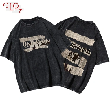 Áo thun vintage nữ wash CLOT unisex 100% cotton form rộng cao cấp - 89.000₫ 5