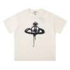 Áo thun Vivienne Westwood 2.024 nữ thiết kế in hình Sao Thổ ngắn tay cao cấp, thoải mái, phù hợp cặp đôi VV109 10