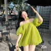 Áo tơ bo trễ vai tay bồng - Thời trang nữ, giảm giá 22% chỉ 139k