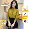 Áo tơ hoa nhiều màu tay bồng MQ Boutique nữ - Đính hoa thủ công, sơ mi công sở sắc
