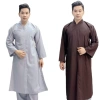 Áo Tràng Phật Tử Đi Chùa Vải Kate Lụa Mềm Không Thêu Nam Nữ Giá 140.000đ