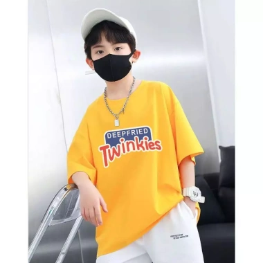Áo trẻ em unisex 100% cotton, in hình cổ tròn, dáng rộng vừa vặn, ngắn tay cho bé 1-13 tuổi - Giá chỉ 143.332 VND