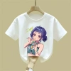 Áo trẻ em unisex K-Pop in họa tiết ngắn tay, phong cách cho bé gái - giá ưu đãi 143.332 VND 8