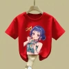 Áo trẻ em unisex K-Pop in họa tiết ngắn tay, phong cách cho bé gái - giá ưu đãi 143.332 VND 10
