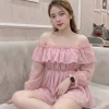 Áo trễ vai bánh bèo 2 lớp nhiều màu - Siêu nhẹ, thời trang, Giá chỉ 106.500₫ 2