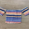 Áo trễ vai croptop 7 sắc cầu vồng hở eo sexy - Giá chỉ 71.710 VND, giảm tới 20%
