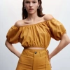 Áo trễ vai croptop dáng bo cộc tay - Sexy, thoáng mát, giảm giá chỉ 82.800₫