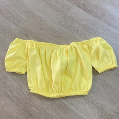 Áo trễ vai croptop dáng bo cộc tay - Sexy, thoáng mát, giảm giá chỉ 82.800₫ 5