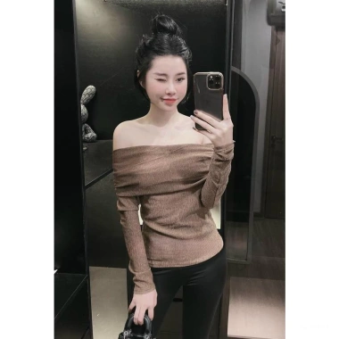 Áo trễ vai ngang xốp nhũ hở kiểu mới - Siêu nhẹ, sexy, giảm giá 96.600đ (Giá gốc 122.682đ)