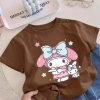 Áo tròn cổ cartoon in họa tiết mùa hè thoải mái - Giá ưu đãi 143.332 VND
