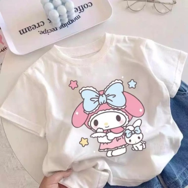 Áo tròn cổ cartoon in họa tiết mùa hè thoải mái - Giá ưu đãi 143.332 VND 2