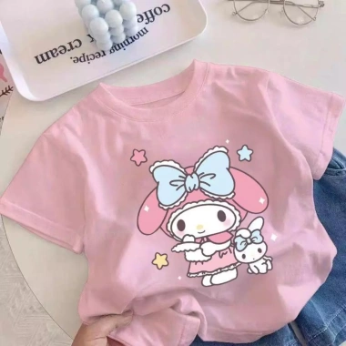 Áo tròn cổ cartoon in họa tiết mùa hè thoải mái - Giá ưu đãi 143.332 VND 4