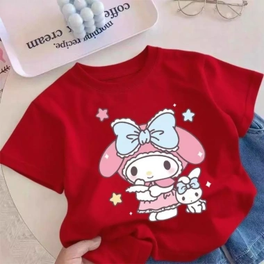 Áo tròn cổ cartoon in họa tiết mùa hè thoải mái - Giá ưu đãi 143.332 VND 5