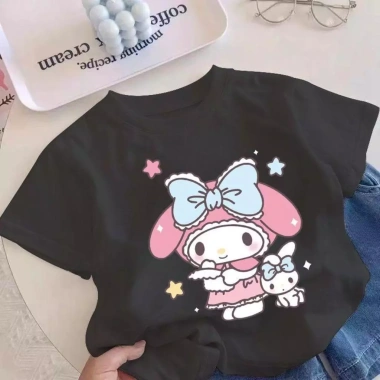 Áo tròn cổ cartoon in họa tiết mùa hè thoải mái - Giá ưu đãi 143.332 VND 6