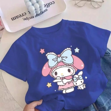 Áo tròn cổ cartoon in họa tiết mùa hè thoải mái - Giá ưu đãi 143.332 VND 9
