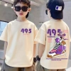 Áo tròn cổ mùa hè cho bé 3‑14 tuổi, thoải mái 90‑150 cm, giảm giá tới 18% 2
