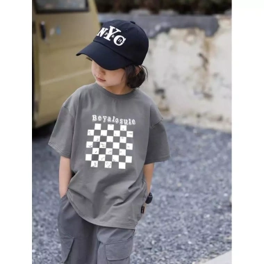 Áo Tròn Cổ trẻ em 1-13 tuổi dáng rộng hình in phong cách Hàn 100% cotton giảm còn 99.999 VND