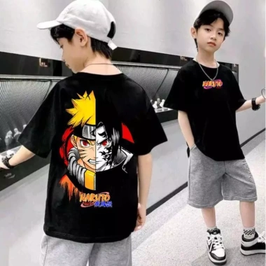 Áo trơn cổ tròn cotton thời trang đường phố đơn giản cho trẻ em nam nữ SASKE NARUTO 143.332đ
