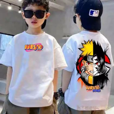Áo trơn cổ tròn cotton thời trang đường phố đơn giản cho trẻ em nam nữ SASKE NARUTO 143.332đ
