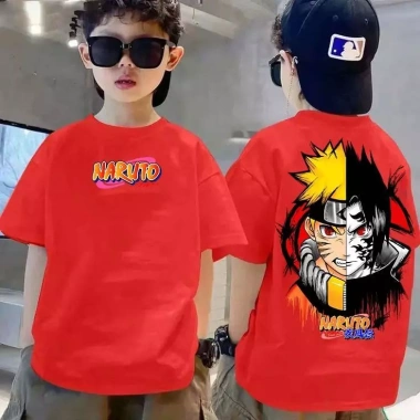 Áo trơn cổ tròn cotton thời trang đường phố đơn giản cho trẻ em nam nữ SASKE NARUTO 143.332đ