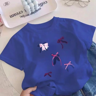Áo tròn tay bé gái họa tiết in đa chức, ngắn rộng thoáng, hàng đầu giá 143k 6