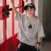 Áo Tròn Vừa Vặn Hình In Cotton Dáng Rộng Unisex 2-14 Tuổi - Giá 143.332₫ 7