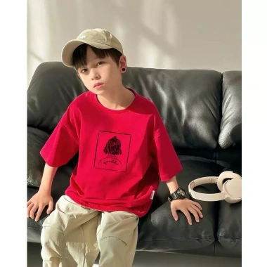 Áo Tròn Vừa Vặn Hình In Cotton Dáng Rộng Unisex 2-14 Tuổi - Giá 143.332₫