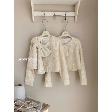 Áo Tweed Ánh Kim phối nơ vai Atakpn - Giá ưu đãi 500k, chất liệu sang trọng