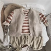 Áo vest bé đan mỏng không tay, acrylic thoáng khí, dễ thương, mềm mại, đa năng mọi mùa 3