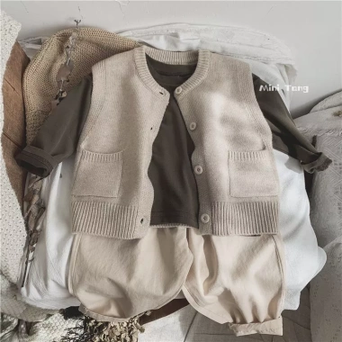 Áo vest bé đan mỏng không tay, acrylic thoáng khí, dễ thương, mềm mại, đa năng mọi mùa 9 Áo vest bé đan mỏng không tay, acrylic thoáng khí, dễ thương, mềm mại, đa năng mọi mùa 9