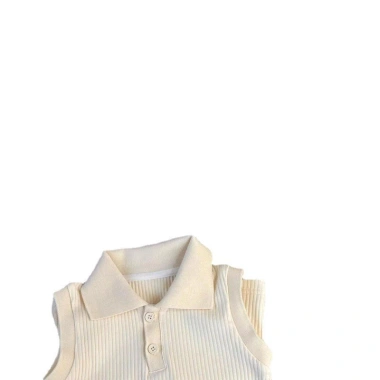 Áo vest bé gái LeTong phong cách Hàn Quốc cổ polo gân màu trơn - Giá 416.772₫ 6