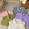 Áo vest bé gái LeTong phong cách Hàn Quốc cổ polo gân màu trơn - Giá 416.772₫ 8