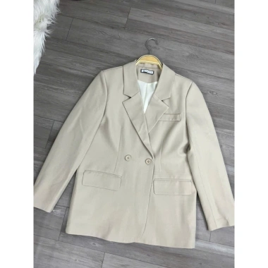 Áo vest blazer Bảo Khánh cổ dài tay dáng suông vạt bầu cong 2 cúc 2 lớp - Giá 310.000₫ 10
