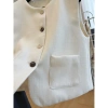 Áo Vest Blazer Cổ Tròn Màu Trơn Sang Trọng Kiểu Pháp Nút Độc Đáo - Giảm Giá 277k 7