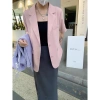 Áo vest blazer cộc tay Bảo Khánh dáng suông 2 cúc xẻ lưng, hàng 1 lớp - Giá 225.000₫