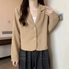 Áo Vest Blazer Croptop Nữ Dài Tay 1 Lớp Sang Trọng AK79 – Phù Hợp Đi Chơi và Đi Làm, Giá Ưu Đãi 168k 8