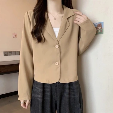 Áo Vest Blazer Croptop Nữ Dài Tay 1 Lớp Sang Trọng AK79 – Phù Hợp Đi Chơi và Đi Làm, Giá Ưu Đãi 168k