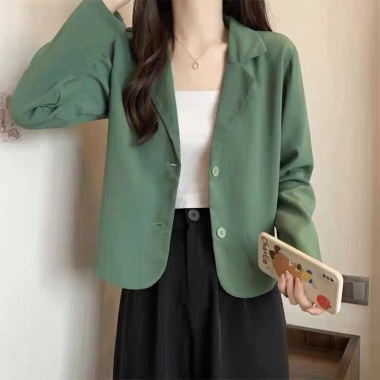 Áo Vest Blazer Croptop Nữ Dài Tay 1 Lớp Sang Trọng AK79 – Phù Hợp Đi Chơi và Đi Làm, Giá Ưu Đãi 168k