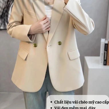 Áo vest blazer dài tay Oxatyl A61 2 lớp vải chéo dày dặn - Thời trang công sở trẻ trung, chỉ 599.000₫