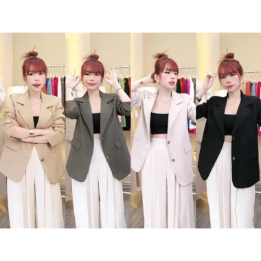 Áo Vest blazer dáng suông trẻ năng động - Kiểu Hàn Quốc, mặc học, làm, đi chơi, giá 255k