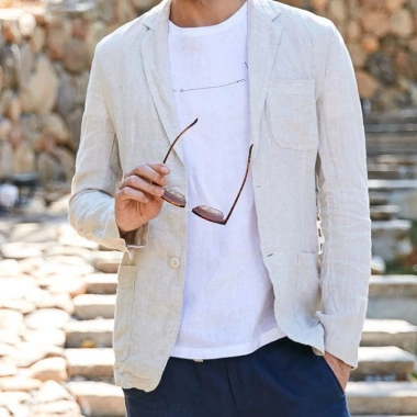 Áo vest blazer linen nam dáng lửng thời trang trẻ trung - Giá ưu đãi 379,050₫ Đũi Việt