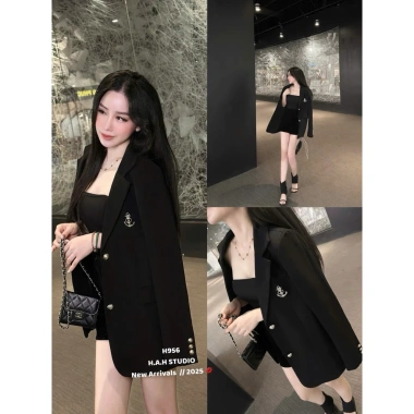 Áo vest blazer nam khuy đồng đính tang mỏ leo - Sang chảnh, giảm còn 700k
