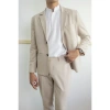 Áo vest blazer nam vâu kem basic - áo khoác công sở trẻ trung 1/2 lớp phong cách Hàn Quốc, dài tay, giảm giá 22% 2